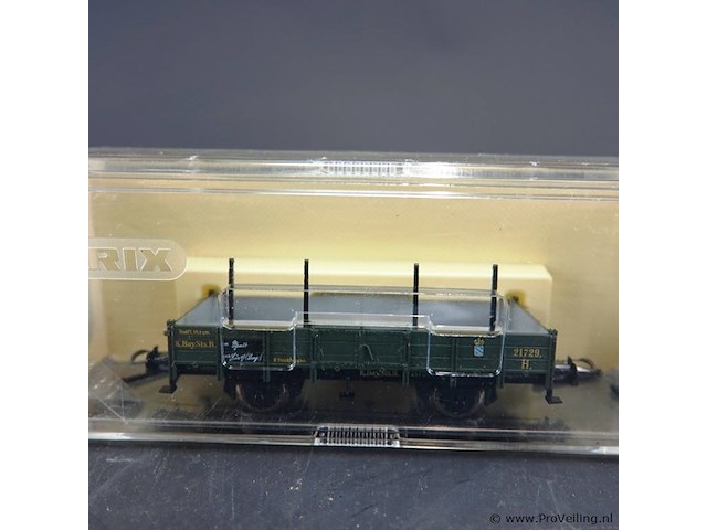 Trix lage boord-/rongenwagen (niederbordwagen) van de königlich bayerischen staats-bahn (k.bay.sts.b.) - afbeelding 2 van  3