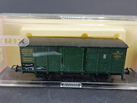 Trix tweeassige groene gesloten goederenwagen (bouwsoort gm) van de koninklijk beierse staatsspoorwegen (k.bay.sts.b.) - afbeelding 2 van  3