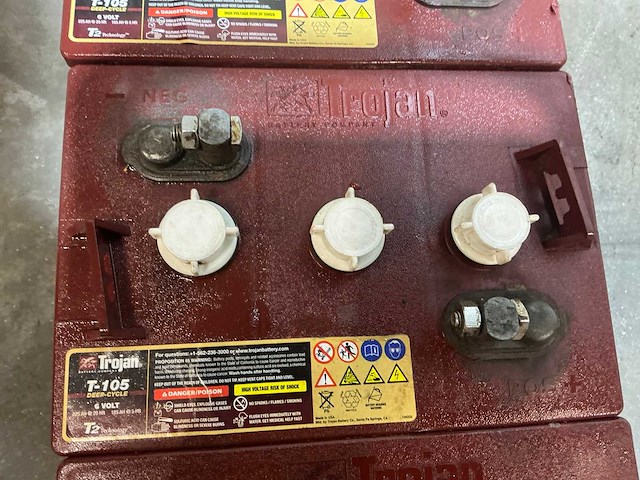 Trojan t-105 6 volt hoogwerkeraccu (4x) - afbeelding 3 van  7