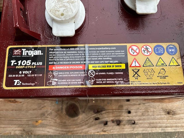 Trojan t-105 accu (4x) - afbeelding 4 van  4