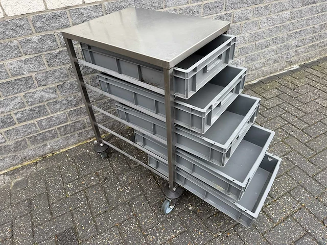 Trolley - met bakken - overige keukenbenodigdheden - afbeelding 1 van  2