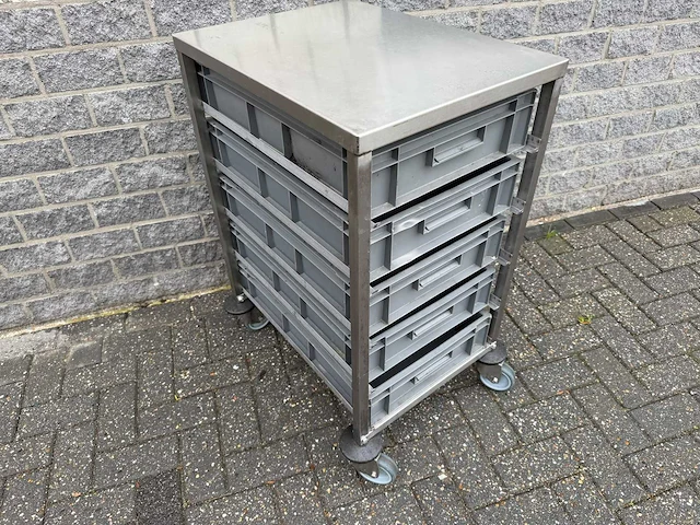 Trolley - met bakken - overige keukenbenodigdheden - afbeelding 2 van  2