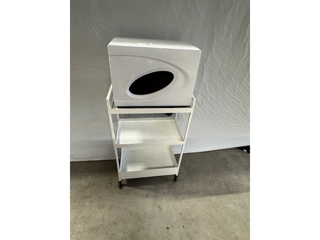Trolley met handdoekwarmer, h6551, wit - afbeelding 1 van  5