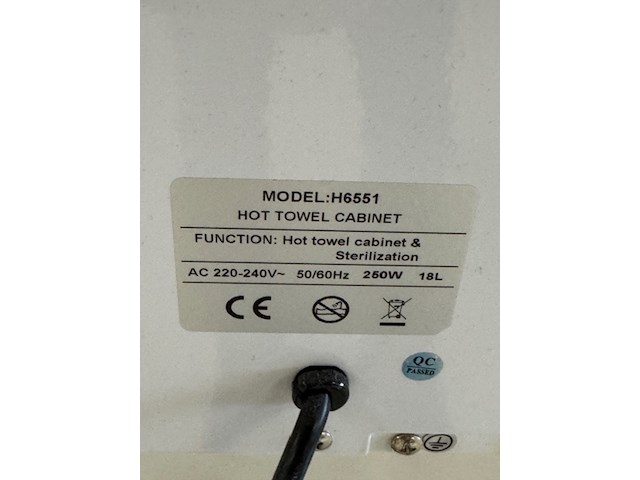 Trolley met handdoekwarmer, h6551, wit - afbeelding 4 van  5