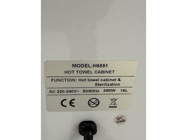 Trolley met handdoekwarmer, h6551, wit - afbeelding 5 van  5