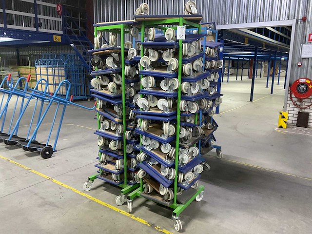 Trolley met meubeltransporters (2x) - afbeelding 1 van  3