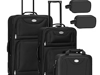 Trolley reiskofferset / kofferset athen - 5-delig - zwart - afbeelding 1 van  16