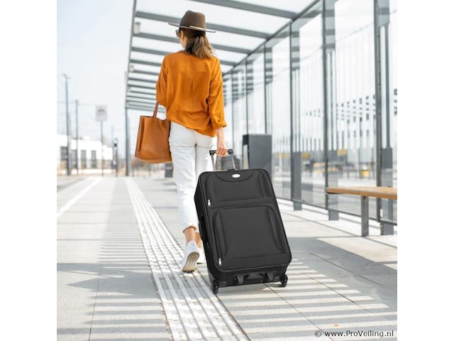 Trolley reiskofferset / kofferset athen - 5-delig - zwart - afbeelding 9 van  16