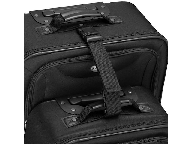 Trolley reiskofferset / kofferset athen - 5-delig - zwart - afbeelding 7 van  16