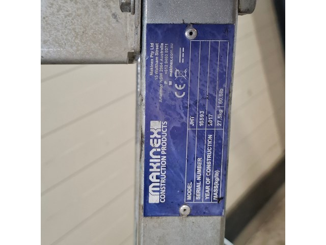 Trolley voor breekhamer 18kg makinex, easy hammer trolley, bouwjaar 2017 - afbeelding 9 van  9