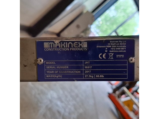 Trolley voor breekhamer 18kg, makinex, jht, 2017 - afbeelding 2 van  10