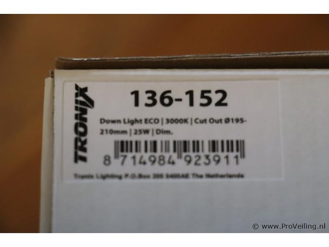 Tronix inbouwspots - down light eco 25w - 3 stuks - afbeelding 4 van  4