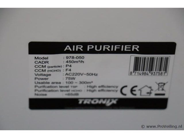 Tronix luchtreiniger model 978-050 - afbeelding 6 van  6