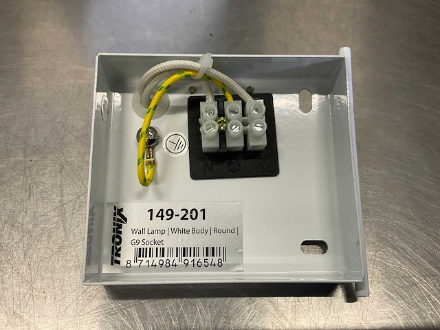 Tronix muurlamp - wit- rond 15 cm (12x) - afbeelding 2 van  10