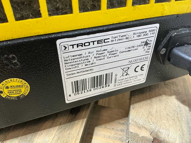 Trotec airozon 5000 bouwdroger - afbeelding 6 van  7