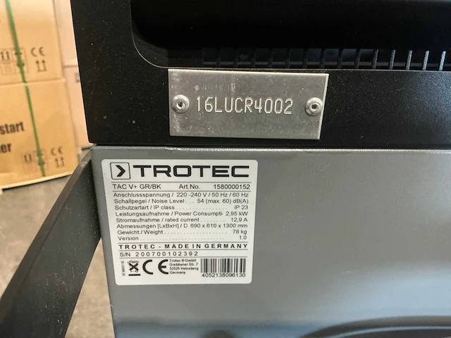 Trotec tac v+ luchtreiniger - afbeelding 6 van  6