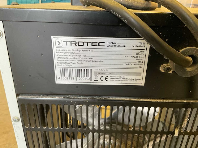 Trotec tds 20 elektrische kachel | 3,3kw - afbeelding 1 van  5