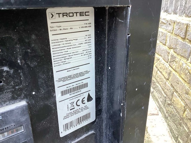 Trotec ttk 400 bouwdroger - afbeelding 4 van  4