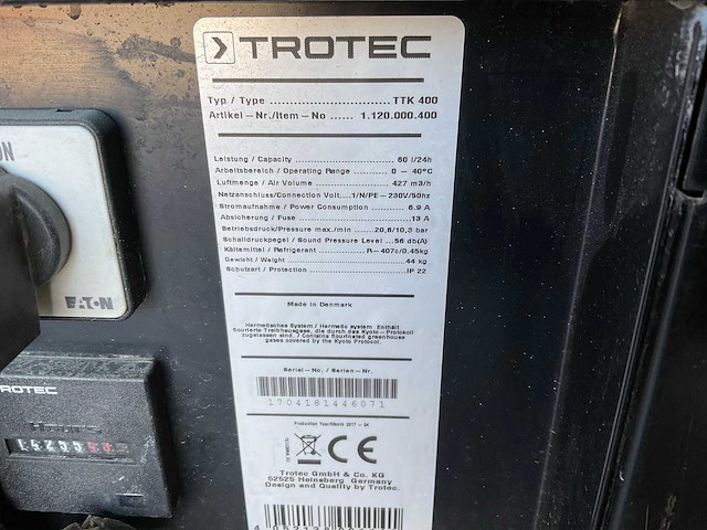 Trotec ttk 400 condensatiedroger / bouwdroger (2x) - afbeelding 8 van  8