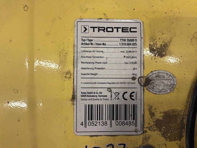 Trotec ttw 3500 s ventilator (3x) - afbeelding 5 van  7