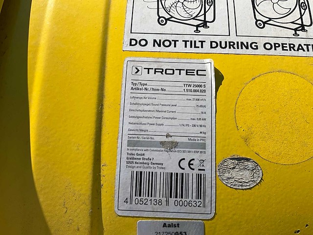 Trotec tw 25000 s mobiele ventilator - afbeelding 6 van  7