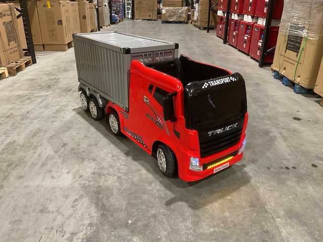 Truck champion rood elektrische kindervrachtwagen - afbeelding 6 van  47