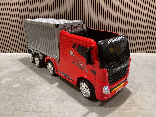 Truck champion rood elektrische kindervrachtwagen - afbeelding 20 van  44