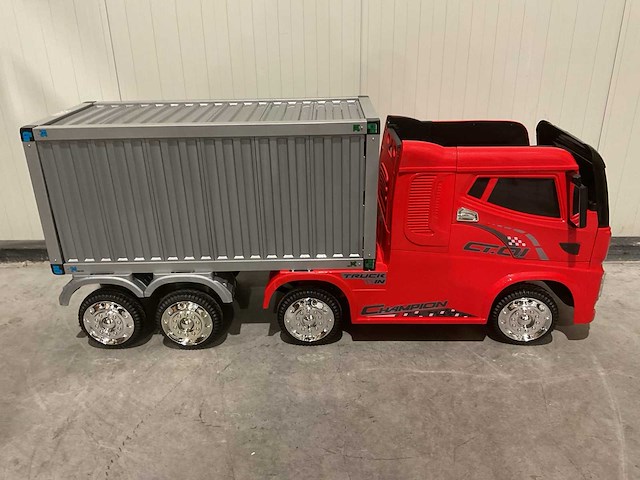 Truck champion rood elektrische kindervrachtwagen - afbeelding 31 van  52