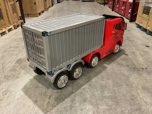 Truck champion rood elektrische kindervrachtwagen - afbeelding 56 van  58