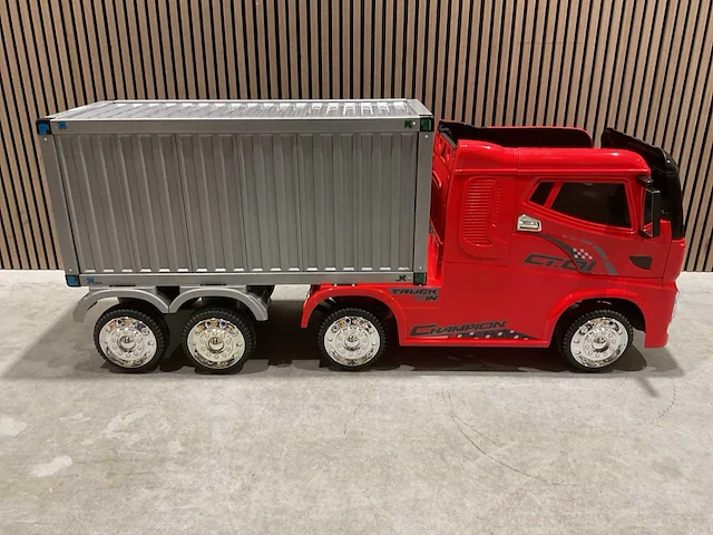 Truck champion rood elektrische kindervrachtwagen - afbeelding 16 van  58