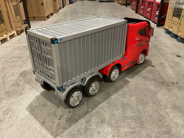 Truck champion rood elektrische kindervrachtwagen - afbeelding 56 van  58