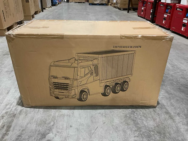 Truck champion rood elektrische kindervrachtwagen - afbeelding 8 van  16