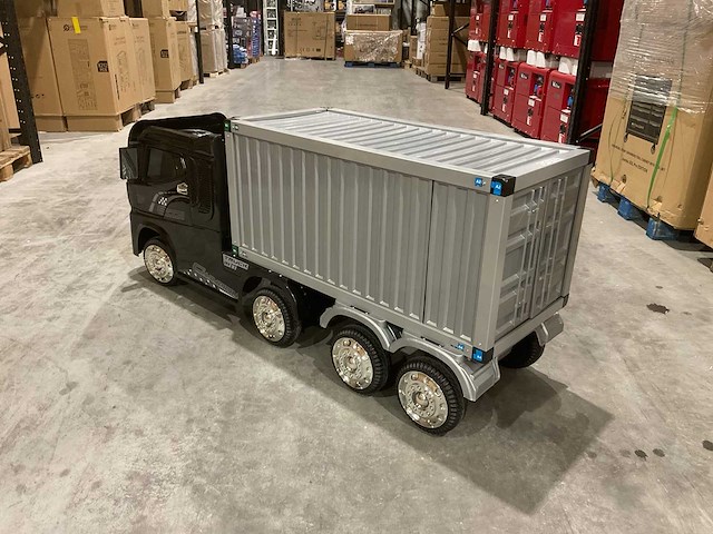 Truck champion zwart elektrische kindervrachtwagen - afbeelding 8 van  62