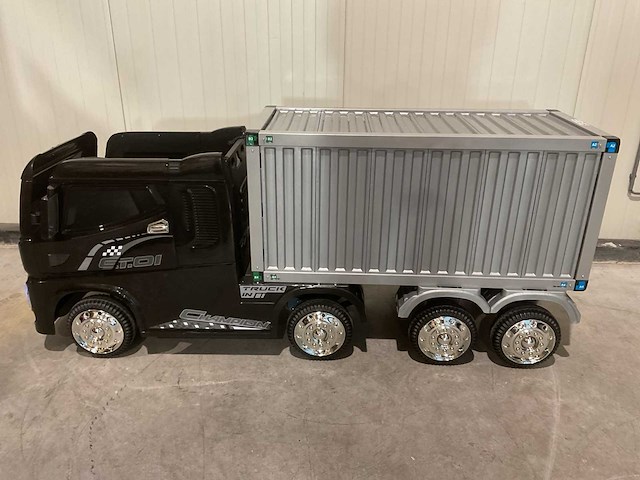 Truck champion zwart elektrische kindervrachtwagen - afbeelding 10 van  62