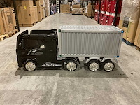Truck champion zwart elektrische kindervrachtwagen - afbeelding 3 van  13