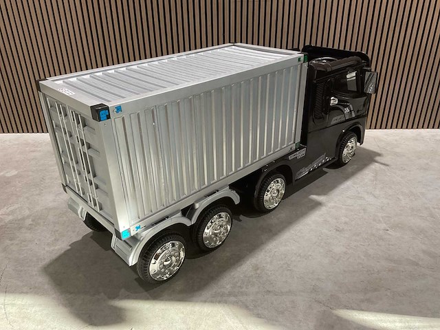 Truck champion zwart elektrische kindervrachtwagen - afbeelding 4 van  13