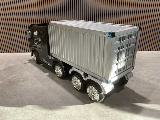 Truck champion zwart elektrische kindervrachtwagen - afbeelding 6 van  13