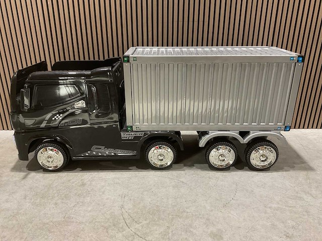 Truck champion zwart elektrische kindervrachtwagen - afbeelding 7 van  13