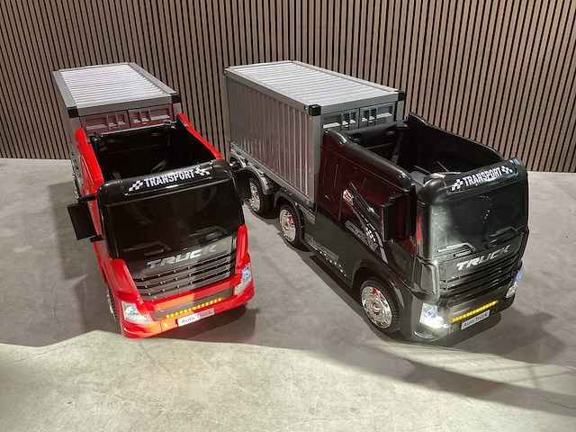 Truck champion zwart elektrische kindervrachtwagen - afbeelding 12 van  18