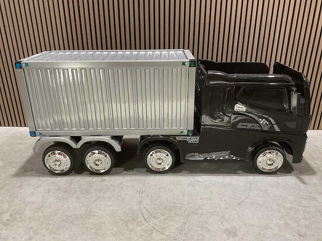 Truck champion zwart elektrische kindervrachtwagen - afbeelding 19 van  62
