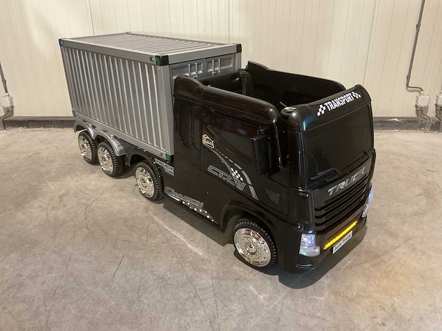 Truck champion zwart elektrische kindervrachtwagen - afbeelding 58 van  62