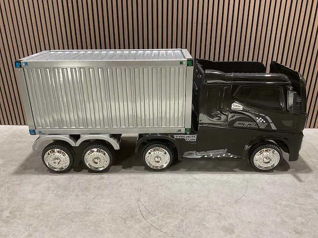 Truck champion zwart elektrische kindervrachtwagen - afbeelding 19 van  62