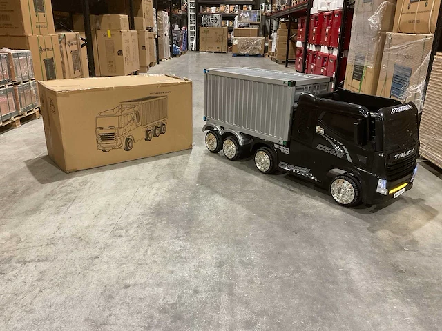 Truck champion zwart elektrische kindervrachtwagen - afbeelding 12 van  62