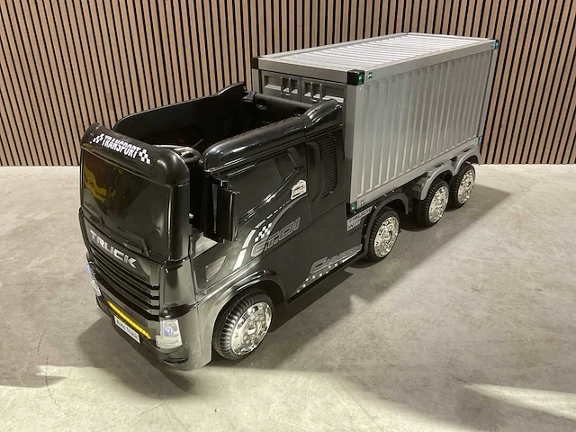 Truck champion zwart elektrische kindervrachtwagen - afbeelding 27 van  62