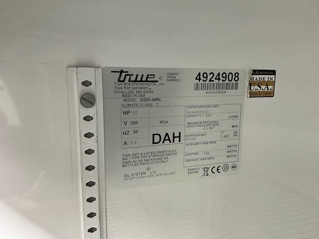 True - gdm-49rl - dubbelzijdige dubbeldeurs koelkast - afbeelding 7 van  7