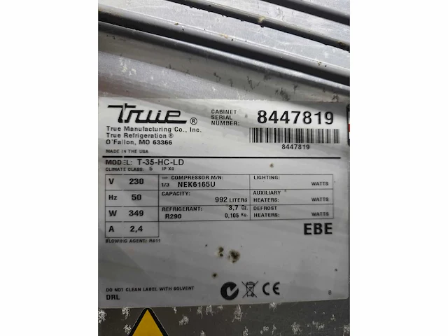 True - t35hcld - rvs dubbeldeurs mobiele koeling - afbeelding 8 van  8