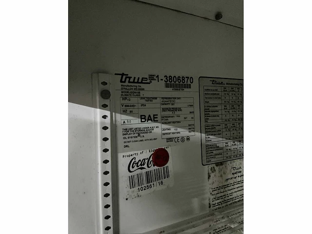 True gdm-35 dubbeldeurs glasdeur koelkast - afbeelding 7 van  7