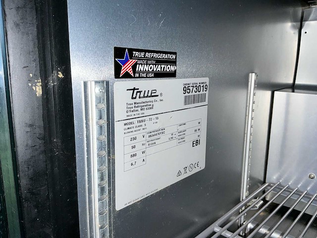 True tssu-72-18 koelwerkbank - afbeelding 6 van  10