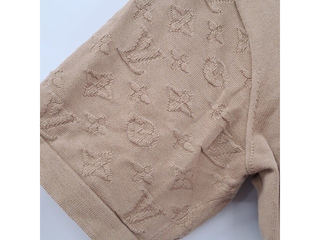 Trui met korte mouw, louis vuitton, beige, maat xxl - afbeelding 2 van  5