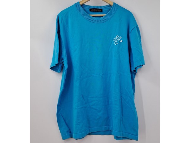 Trui met korte mouw, louis vutton, blauw, maat xxl - afbeelding 1 van  5